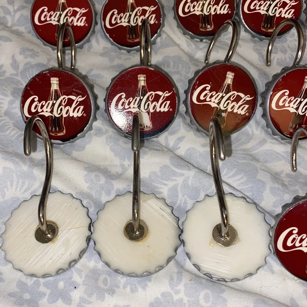 21 Coca Cola Shower Curtain Rings/Curtain Hooks